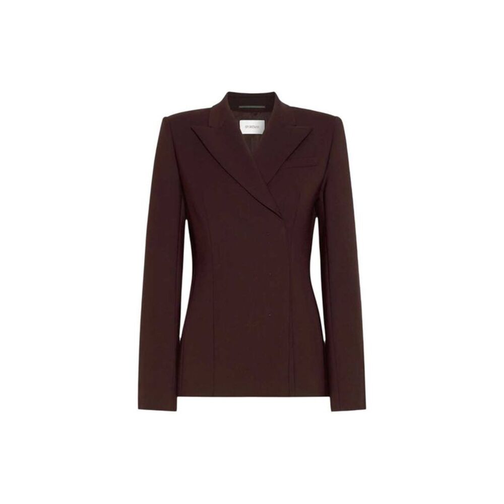 Sportmax Women Tailored Stretch Wool Jacket - Plum